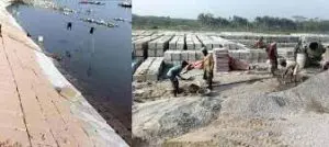 বরিশালে দ্রুত গতিতে চলছে ৩২৮ কোটি টাকা ব্যয়ে বেড়িবাঁধ ও ওয়াকওয়ের নির্মাণ কাজ