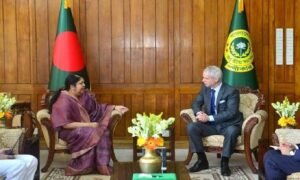 স্পিকারের সাথে বাংলাদেশে নবনিযুক্ত সুইস রাষ্ট্রদূত রেতো রেংগলির সৌজন্য সাক্ষাৎ