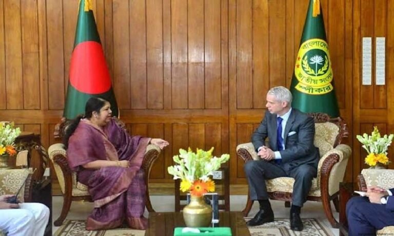 স্পিকারের সাথে বাংলাদেশে নবনিযুক্ত সুইস রাষ্ট্রদূত রেতো রেংগলির সৌজন্য সাক্ষাৎ